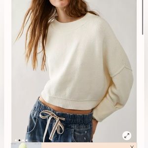 Free People Easy Street Crop Pullover